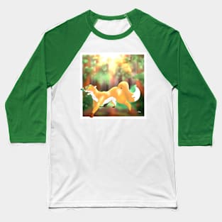 Fox and butterfly Baseball T-Shirt